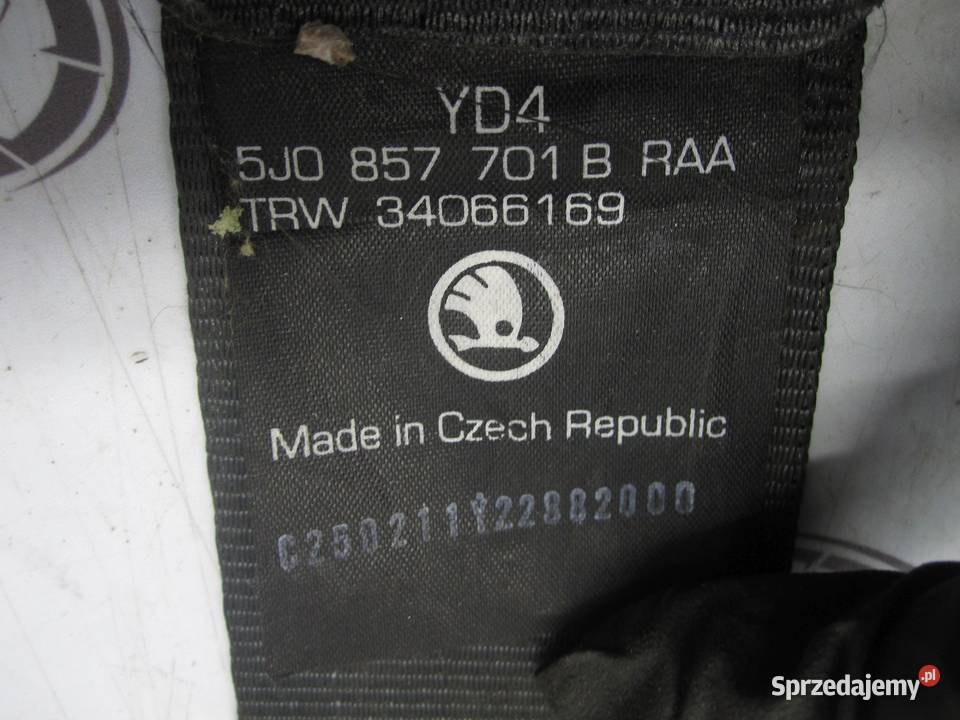 SKODA FABIA II LIFT 11r pas bezpieczeństwa lewy osobowe Kielce sprzedam