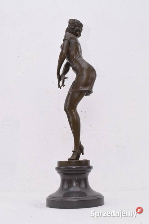 Dama Akt Kobiety w Sukience duża figura z brązu