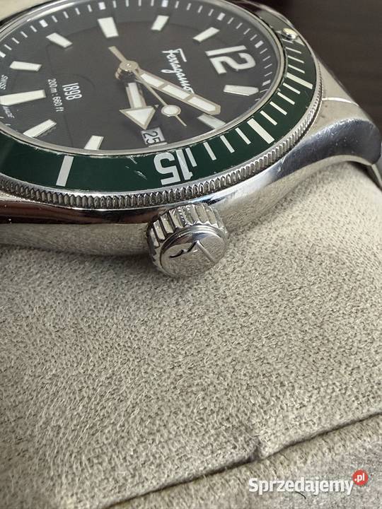 Zegarek męski Ferragamo 1898 Quartz Green Dial mazowieckie Warszawa