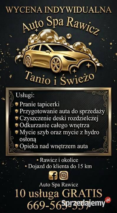 Tanie sprzątanie wnętrza auta Rawicz