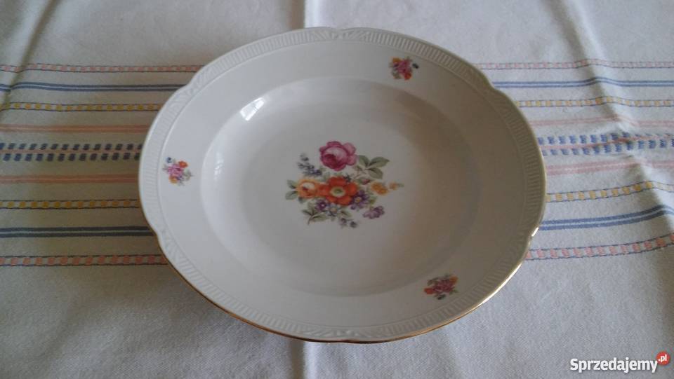 porcelanowa patera bogato zdobiona cudo Chodzież pomorskie Gdańsk