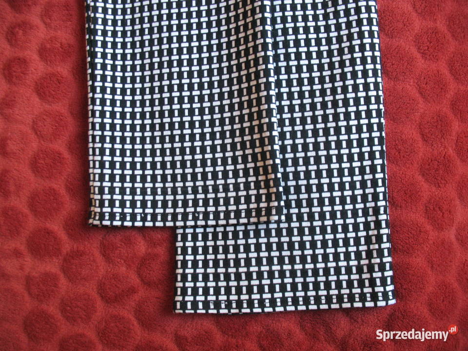 Spodnie damskie biało czarne 42 XL biodra 100