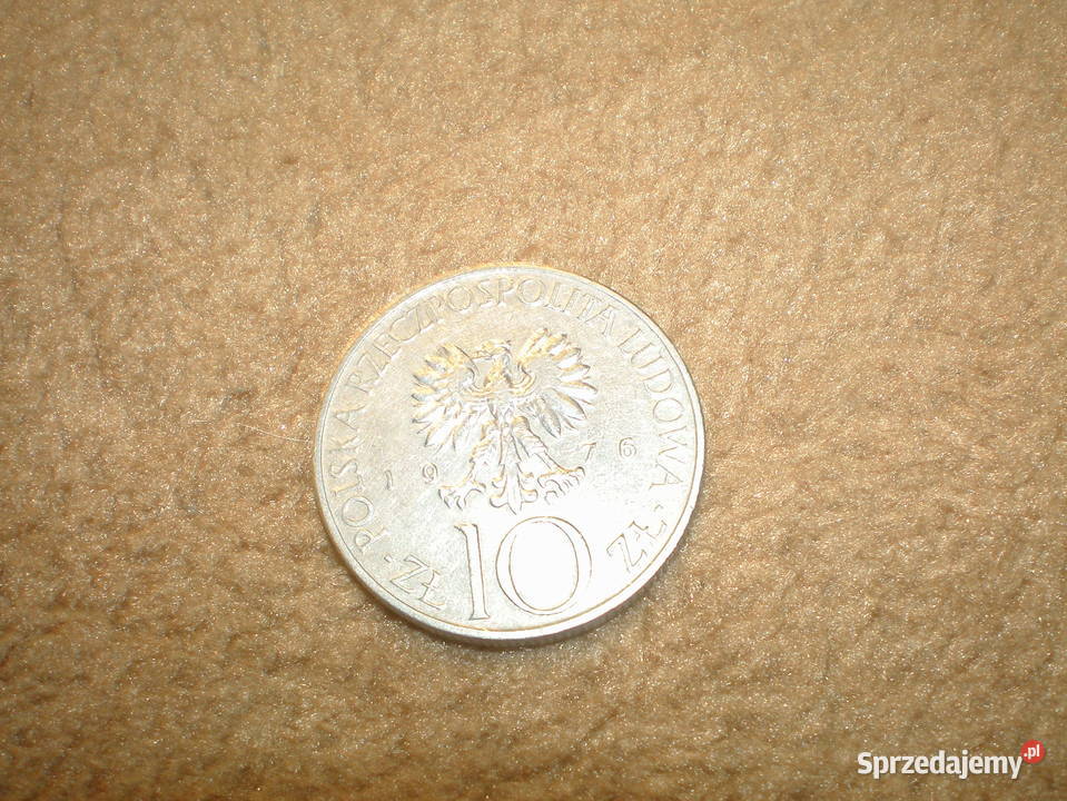 Sprzedam monetę 10 złotych z roku 1976 używana Piekary Śląskie