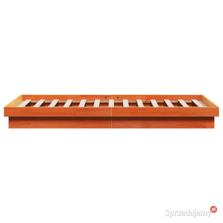 Rama łóżka z LED woskowy brąz lite drewno 204cm mazowieckie Warszawa