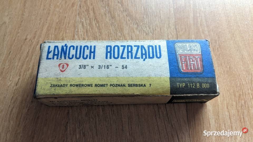 Łańcuch rozrządu Polski Fiat 125p Typ 112 B 000 Warszawa