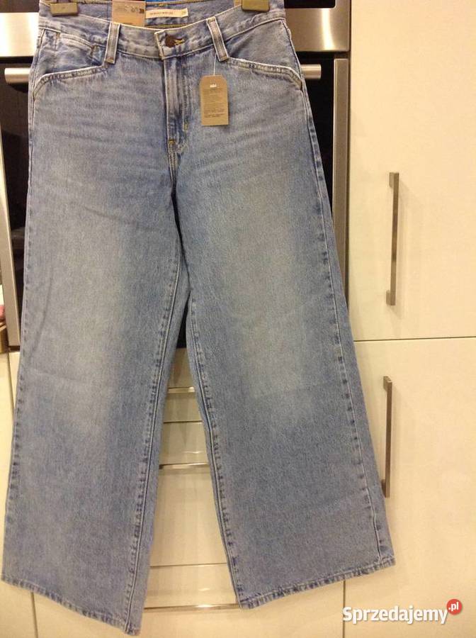 Spodnie Jeans Damskie LEVIS 26 Szerokie Nogawki Spodnie Nowa Sól