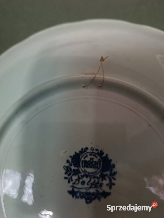 Duży talerz Boch Belgium Delfts kobaltowy Talerze i talerzyki