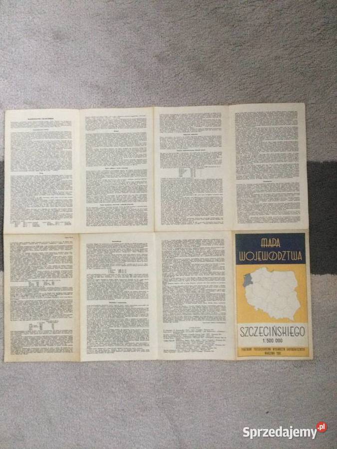 203 Mapa Województwa Szczecińskiego zachodniopomorskie Szczecin