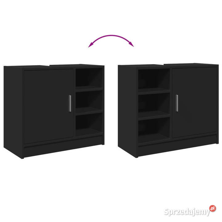 Szafka pod umywalkę czarna 63x29x55 WM848130 Warszawa