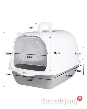 Kuweta składana kota kryta toaleta duża zamykana Zwierzęta mazowieckie