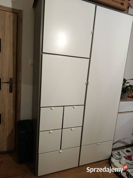 Ikea Szafa Visthus 122x59x216 Biała Biel Szara Meble