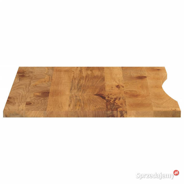 Blat biurka z wycięciem 110x80x25 surowe drewno Warszawa