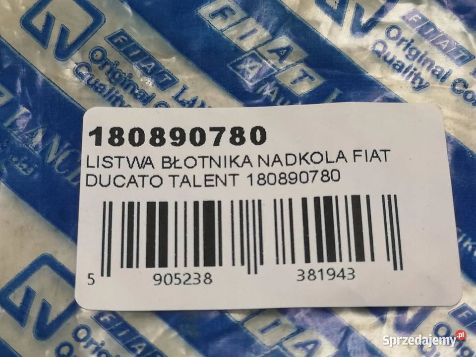 LISTWA BŁOTNIKA NADKOLA PTYŁ FIAT DUCATO TALENT
