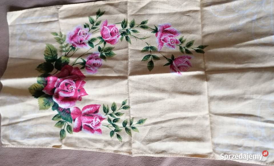 Ściereczka kuchenna serwetka lniana z różami