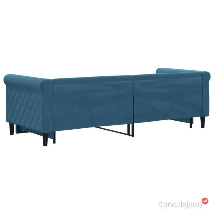 Sofa rozsuwana niebieska aksamit 80x200 Warszawa