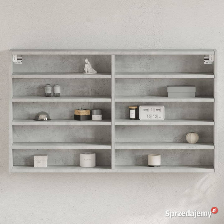 Witryna szarość betonu 100x15x58 materiał Kredensy i witryny sprzedam