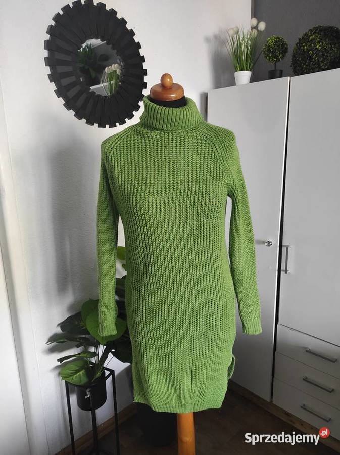 Sukienka sweter zielony Koszalin
