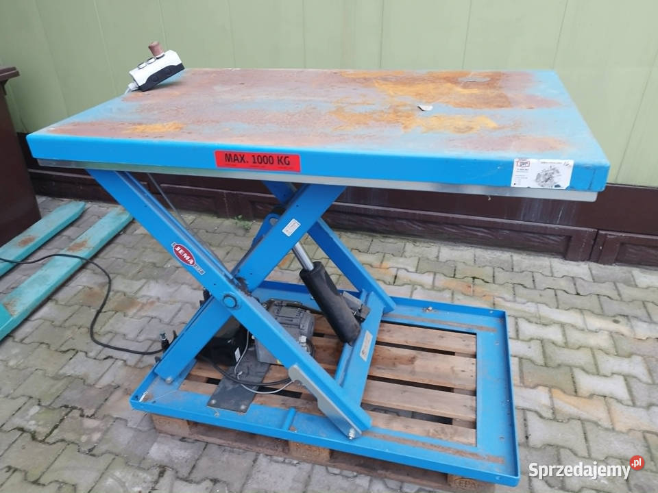 Stół podnośnikowy hydrauliczny 1300x800mm 1000 Pozostałe Strzyżew