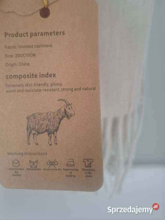 Piękny szal firmy Cashmere z kaszmiru i wełny Dla kobiet Warszawa