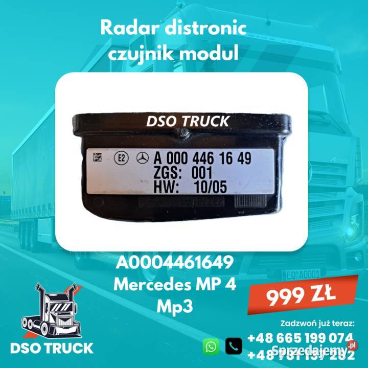 A0004461649 Radar distronic czujnik modul Actros Zawichost