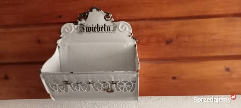 Pojemnik niemiecki cwiebeln śląsk emalia Antyki Warszawa