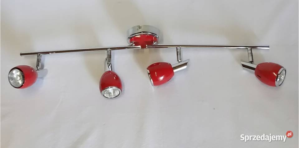 Colors czerwony lampa sufitowa spot 4punktowa odcienie czerwieni lubelskie Biłgoraj sprzedam