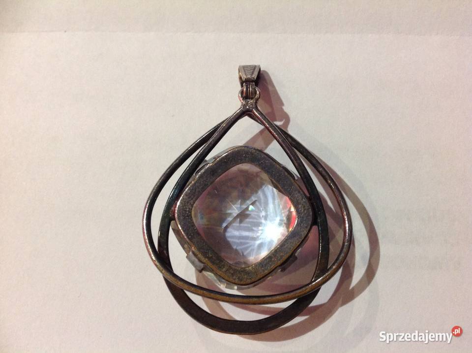 Duży Wisiorek Zawieszka z Kamieniem Vintage Nowa Sól sprzedam