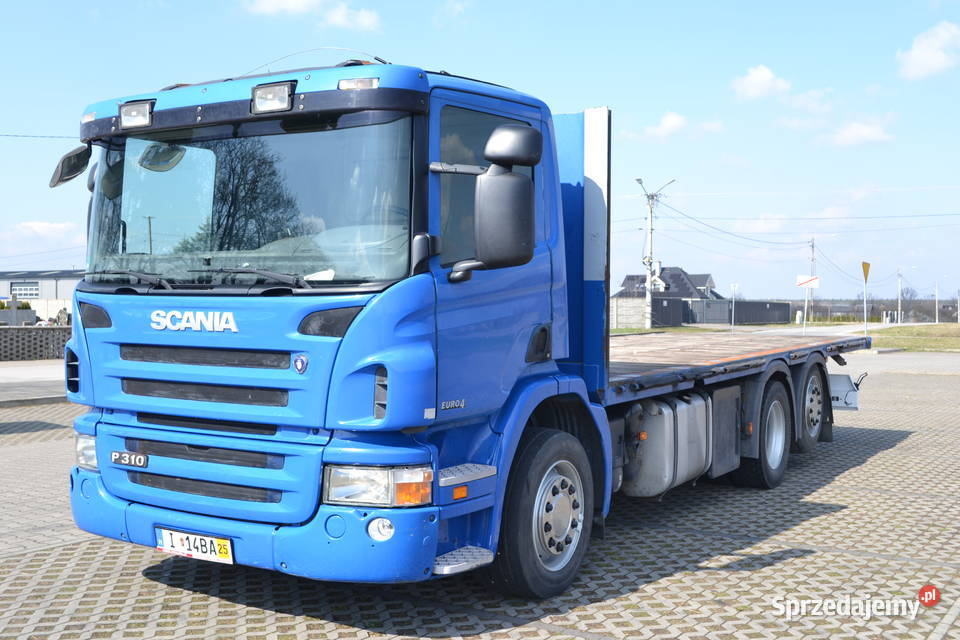 Scania P 310 TRZECIA OŚ SKRĘTNA PLATFORMA dł 735 Radom