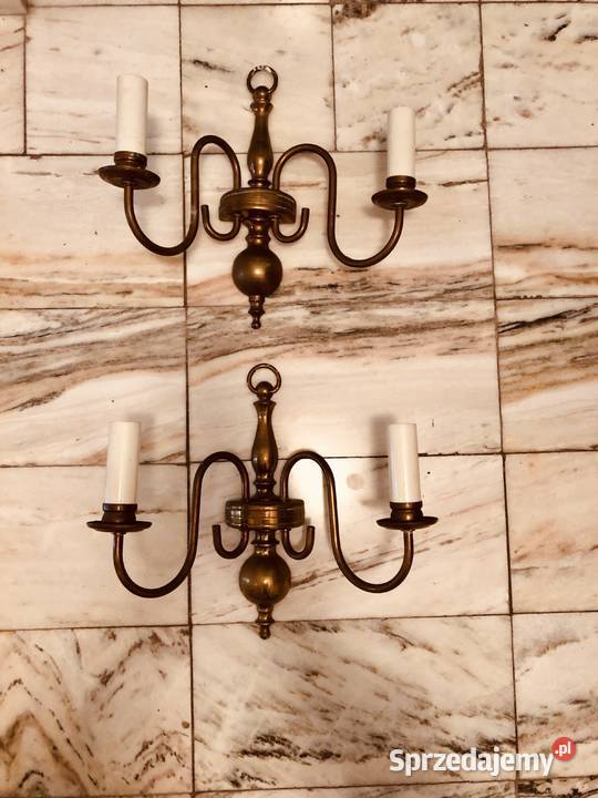 Kinkiety 2 SETY Oryginalne mosiężne komplety do Konstancin-Jeziorna sprzedam
