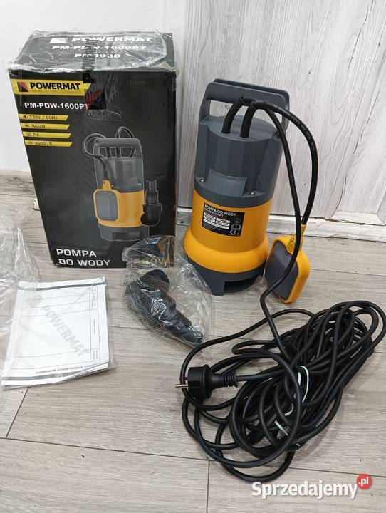 Pompa zatapialna Powermat 1600 W 9500 lh Wałbrzych sprzedam