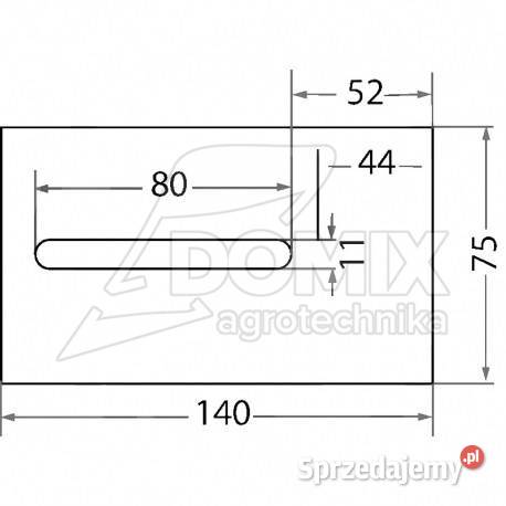 Skrobak Kuhn 75x140x3 mm 52532130 52532120 Do maszyn uprawowych Kawnice
