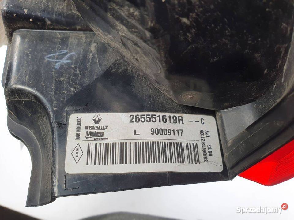 LAMPA LEWA TYŁ DACIA DOKKER 265551619R kujawsko-pomorskie Lipno