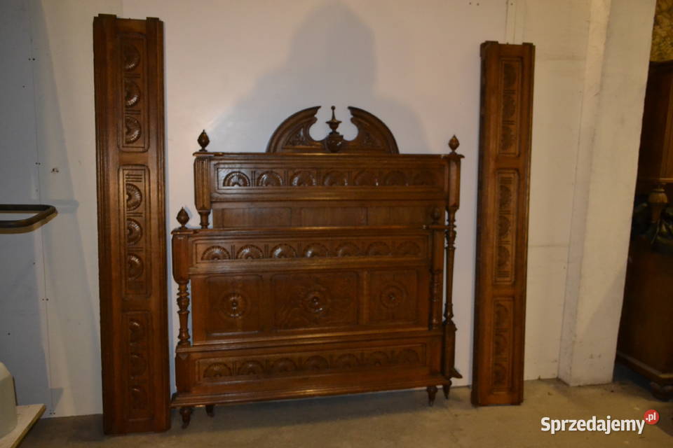 łóżko neorenesansowe 130 dąb Będzin