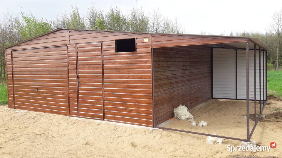 Garaż Blaszany MAGAZYNWiata Garażowa Blaszana łódzkie Pajęczno