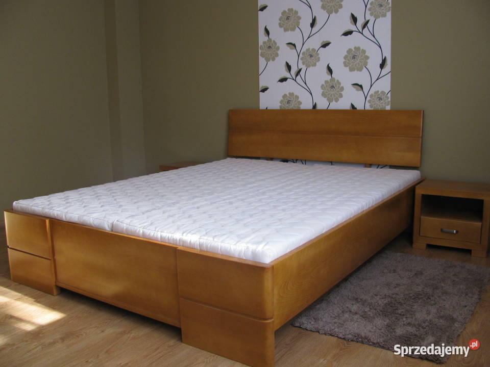 Ekskluzywne łóżko drewniane bukowe 160x200 lite drewno buk