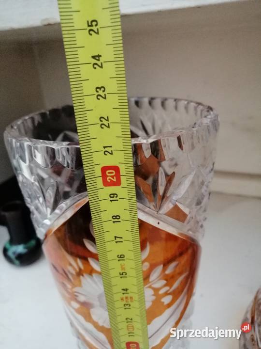 Kolorowe szkło PRL kryształy Pleszew