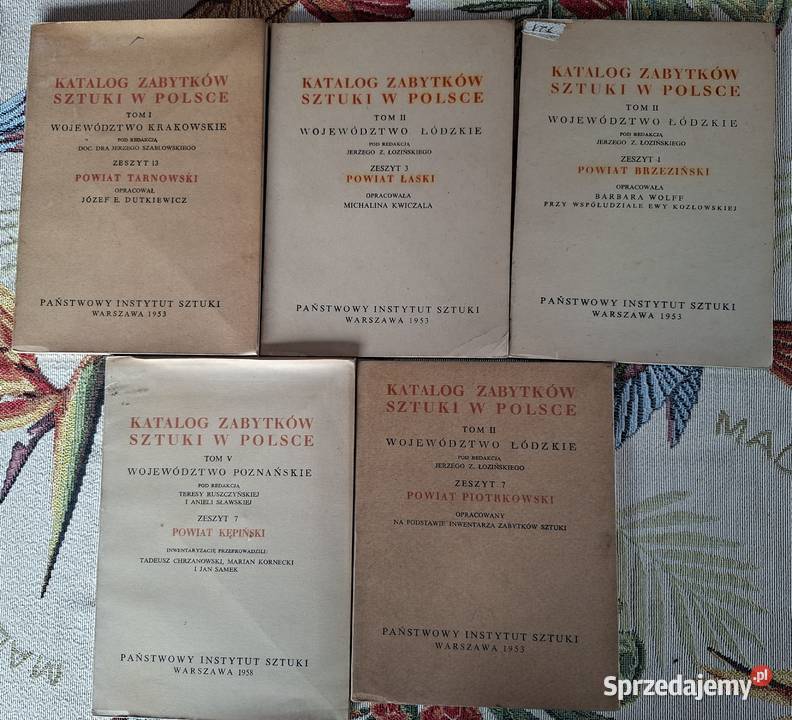 Katalog Zabytków Sztuki w Polsce 5 tomów Rok wydania 1953 Książki i Podręczniki Kraków sprzedam