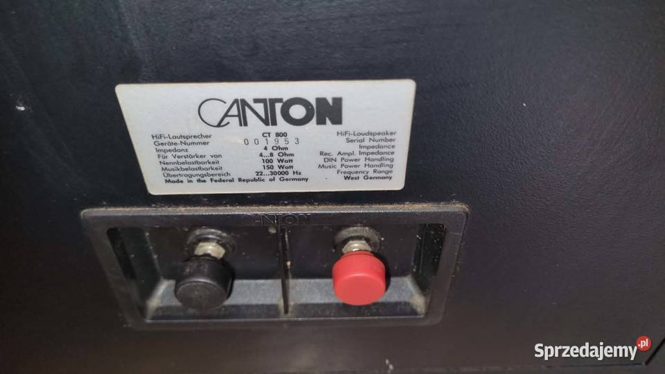 Kolumny Canton CT 800 2x150W 4ohm 94dB Made in Warta