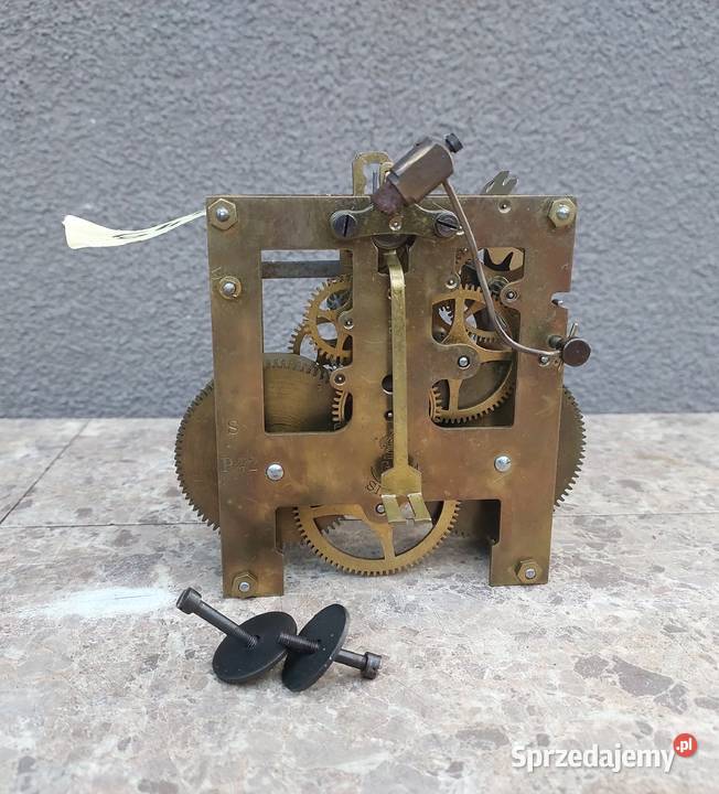 649 Mechanizm starego zegara ściennego GB Becker Antyki Tczew
