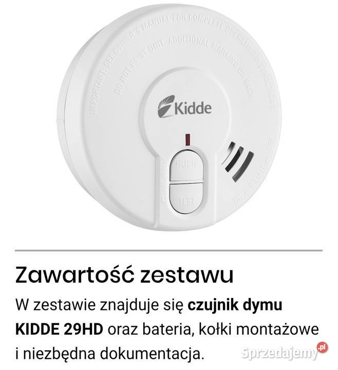 Czujnik dymu optyczny Kidde Zawory sprzedam