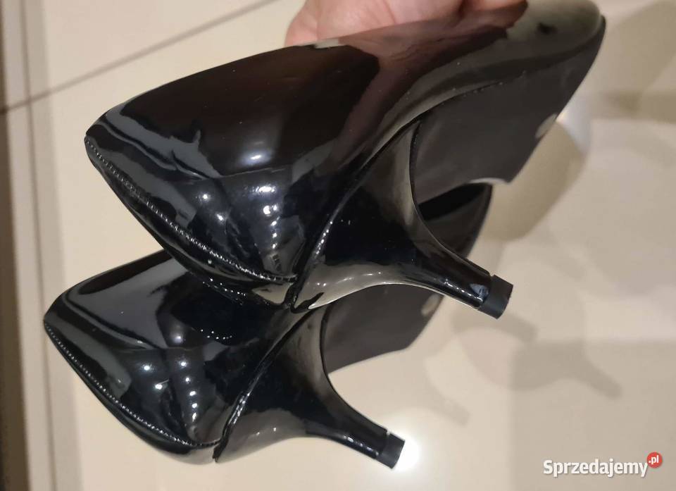 Czarne szpilki lakierki Dunnes Store r37 4 Kraków sprzedam