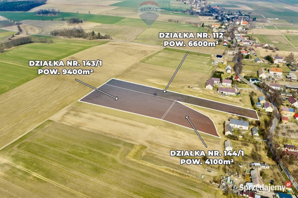 Trzy działki rolne 20100 m opcjonalnie dom Sprzedaż sprzedam