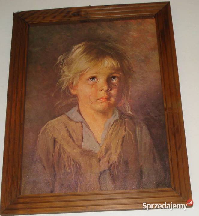 Obraz płacząca dziewczynka Warszawa sprzedam