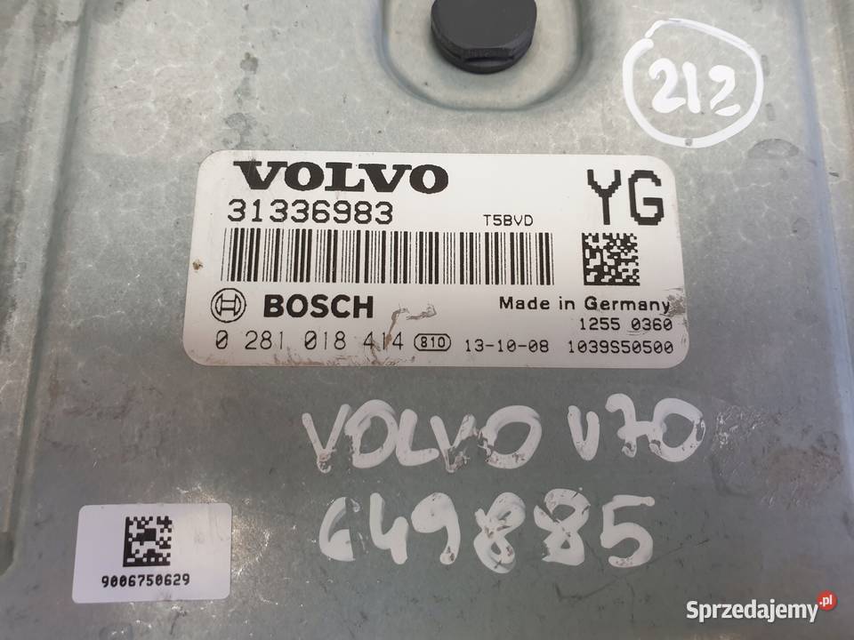 Volvo XC60 20 D3 STEROWNIK SILNIKA 0281018414 lubelskie Chełm