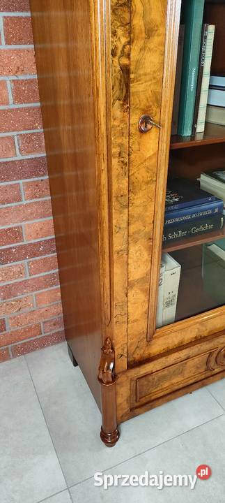 Piękna biblioteka witryna Ludwik Filip antyk Łagów