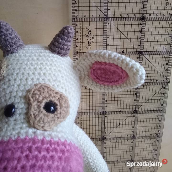 Krowa Krówka Amigurumi Crochet Maskotka Handmade Antyki, Sztuka, Kolekcje Gdańsk sprzedam