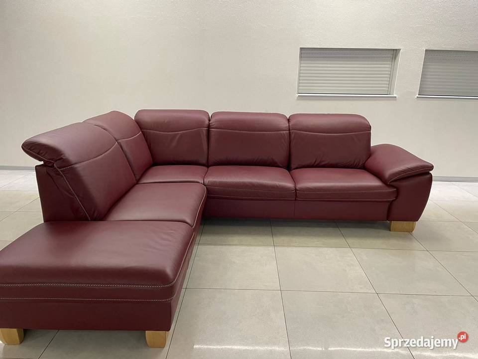 DUŻY NIEMIECKI NAROŻNIK SKÓRA NATURALNA 280240 Kalety