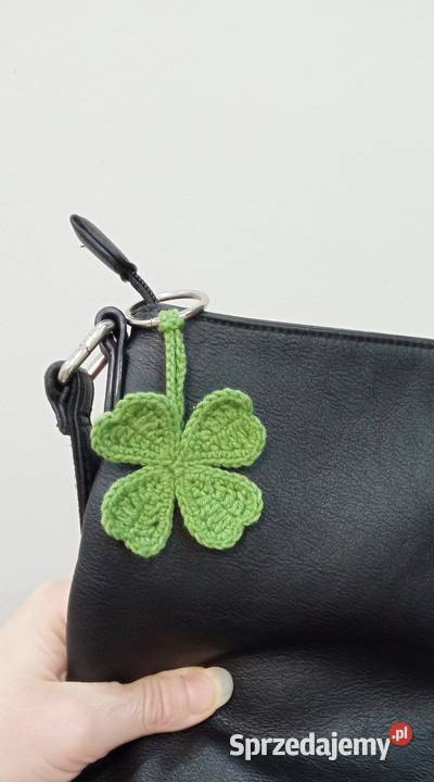 Brelok do kluczy koniczynka Rękodzieło Łask