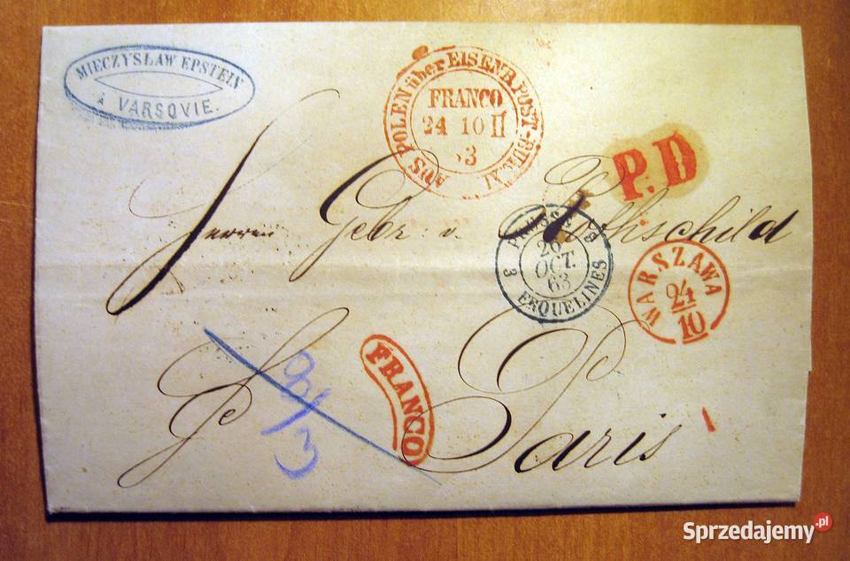 List z czasów Powst Styczniowego 1863 do Paryża Bierutów