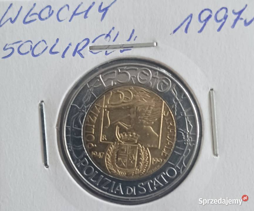 500 Lirów Włochy 1997 r okolicznościowe Numizmatyka